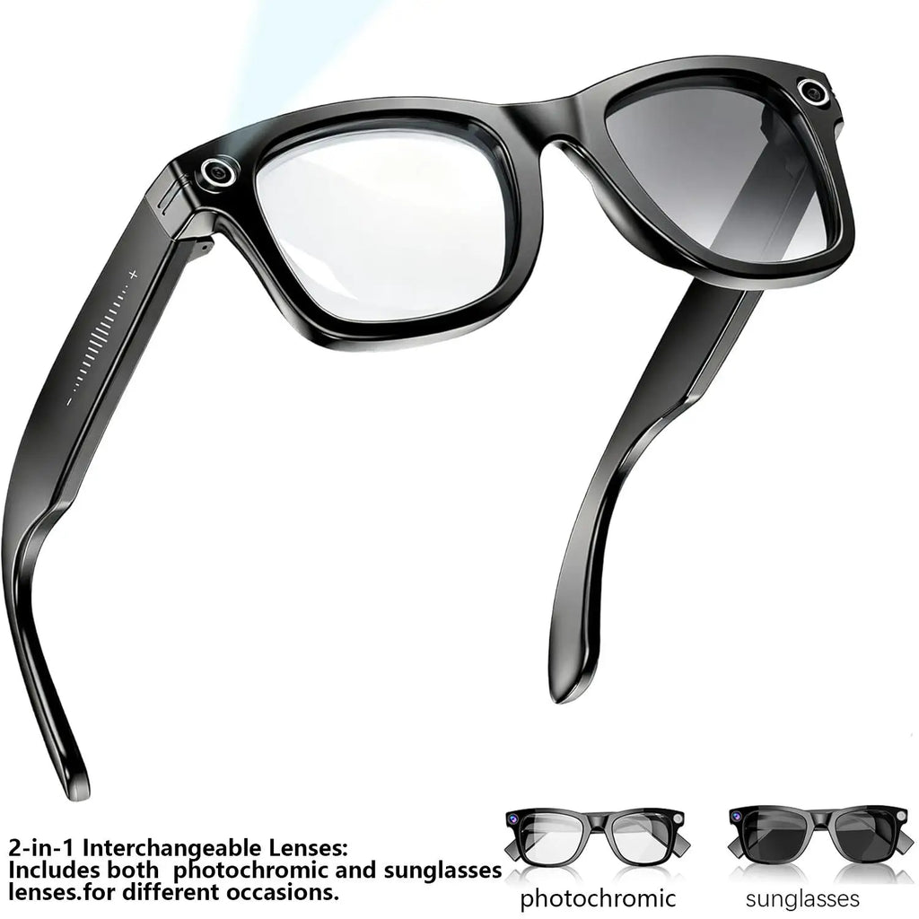 Multifunctional Smart AI Camera Glasses with 8MP 140+ Languages Real-Time Translation Bluetooth Music 1080P Video Recording