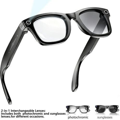 Multifunctional Smart AI Camera Glasses with 8MP 140+ Languages Real-Time Translation Bluetooth Music 1080P Video Recording