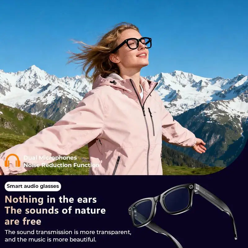 Multifunctional Smart AI Camera Glasses with 8MP 140+ Languages Real-Time Translation Bluetooth Music 1080P Video Recording